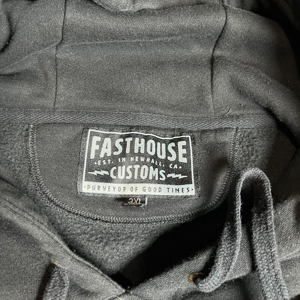 Fasthouse Speed Shop Iron Steed Hoodie‎ Black 3XL Pullover Graphic Moto - Picture 7 of 12